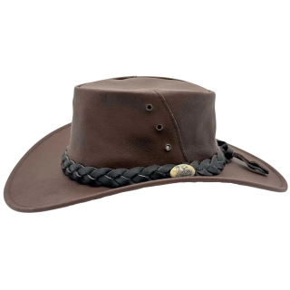 Jacaru Kangaroo Brown australský kožený klobouk
