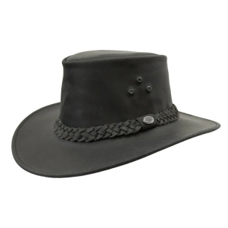 Kakadu Bushranger Black australský kožený klobouk