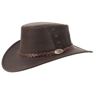 Jacaru Magpie Brown australský kožený klobouk